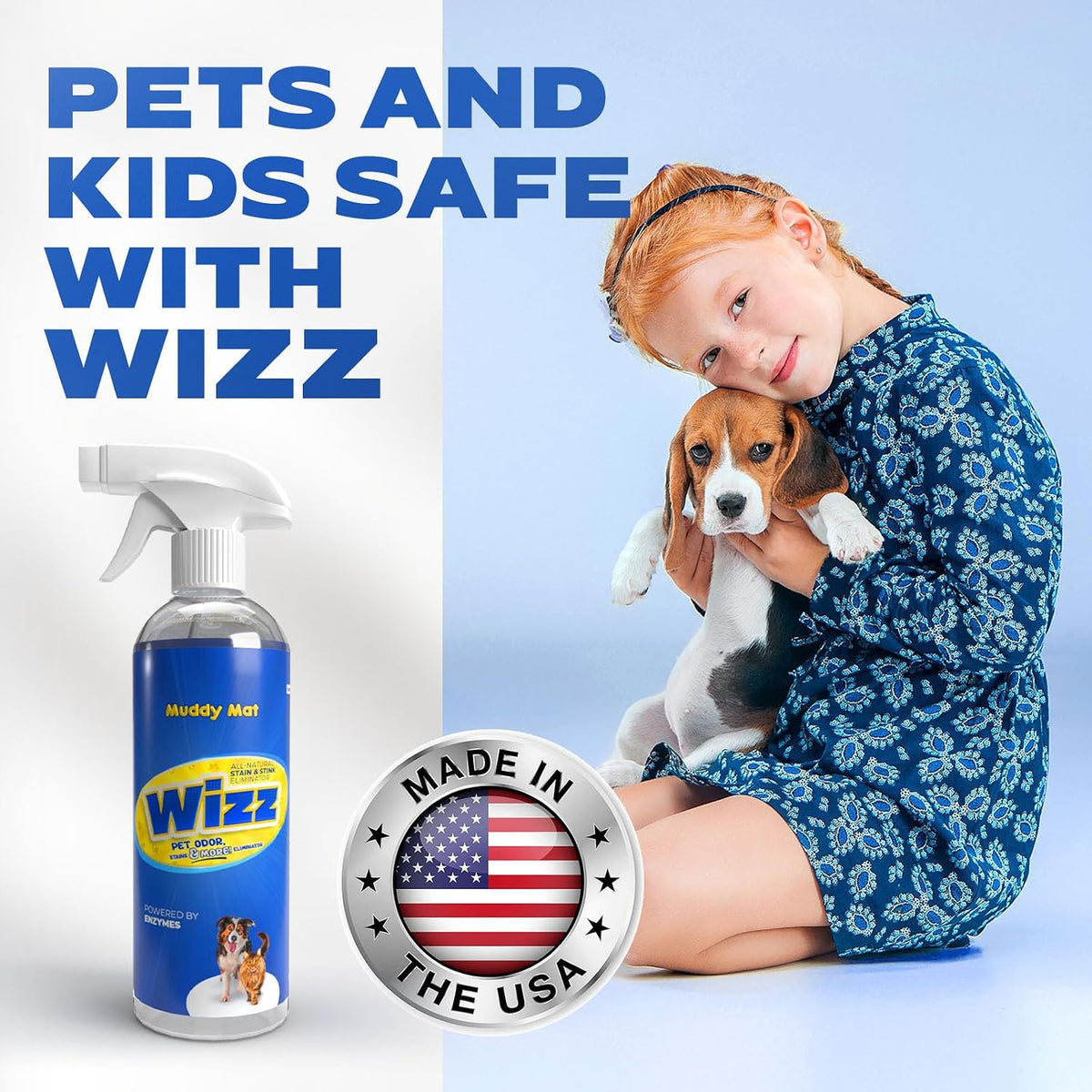 Back of Muddy Mat Wizz bottle showing usage instructions.