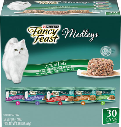Purina Fancy Feast Seafood Classic Pate Collection Grain Free Wet Cat Food Variety Pack - (Pack of 30) 3 oz. Cans - Image 9