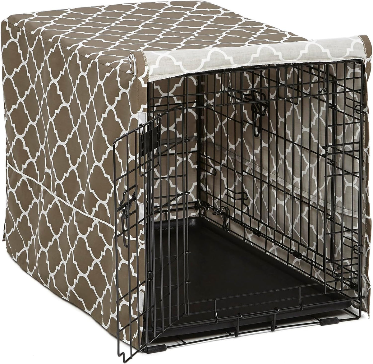 USA imported black dog kennel cover overview layout