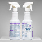 Wondercide plant powered rosemary pest control spray being applied to a dog coat.