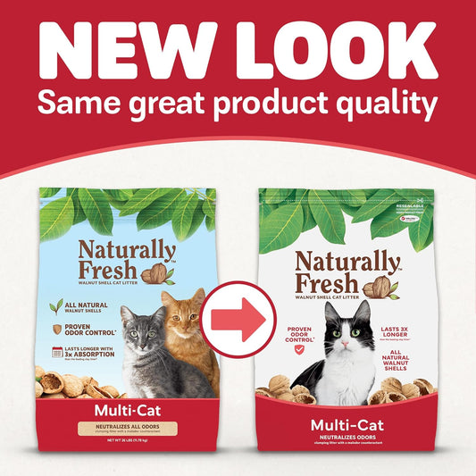 Naturally Fresh cat litter sustainable walnut granules texture close up