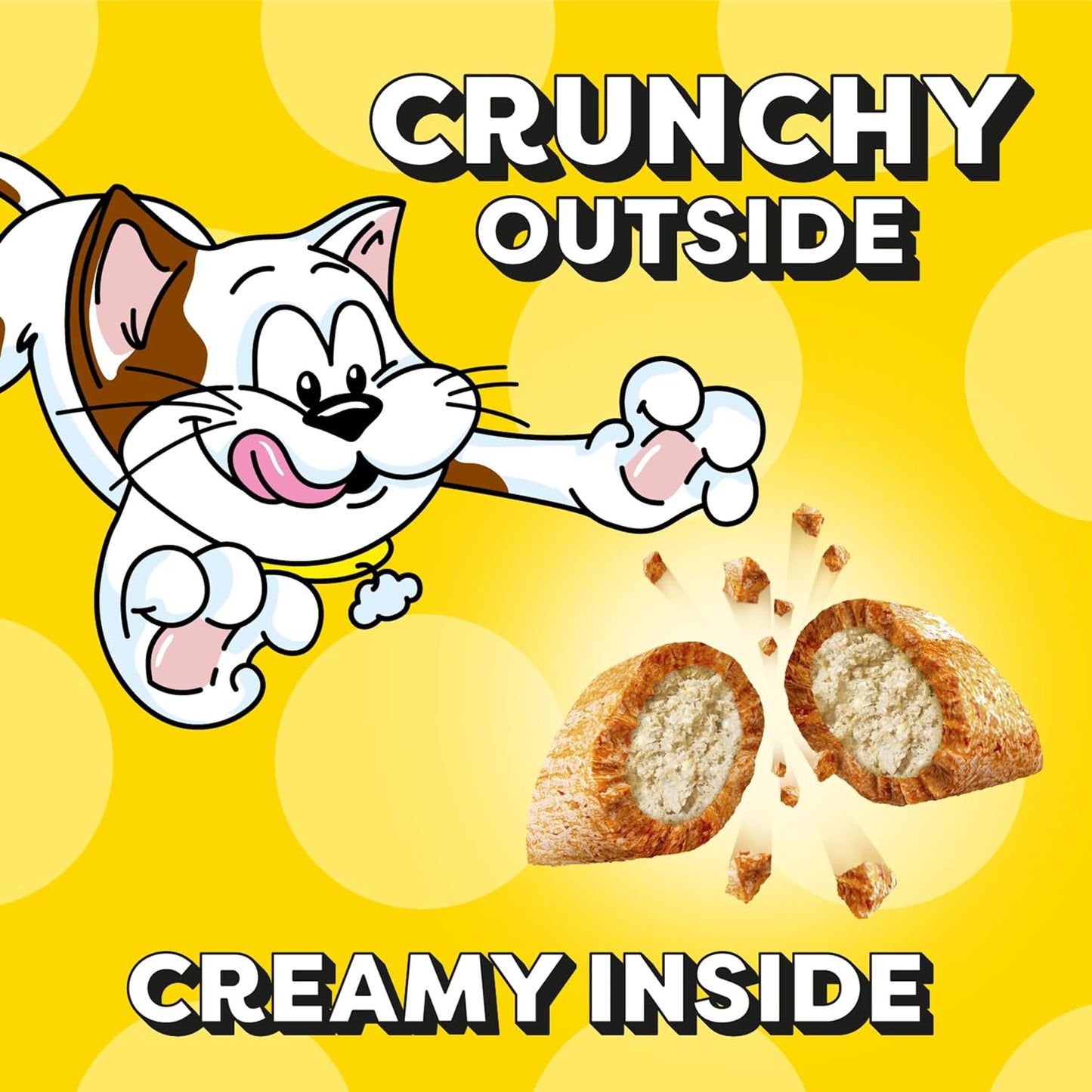 Nutritionally complete dual texture adult feline treats ingredients panel