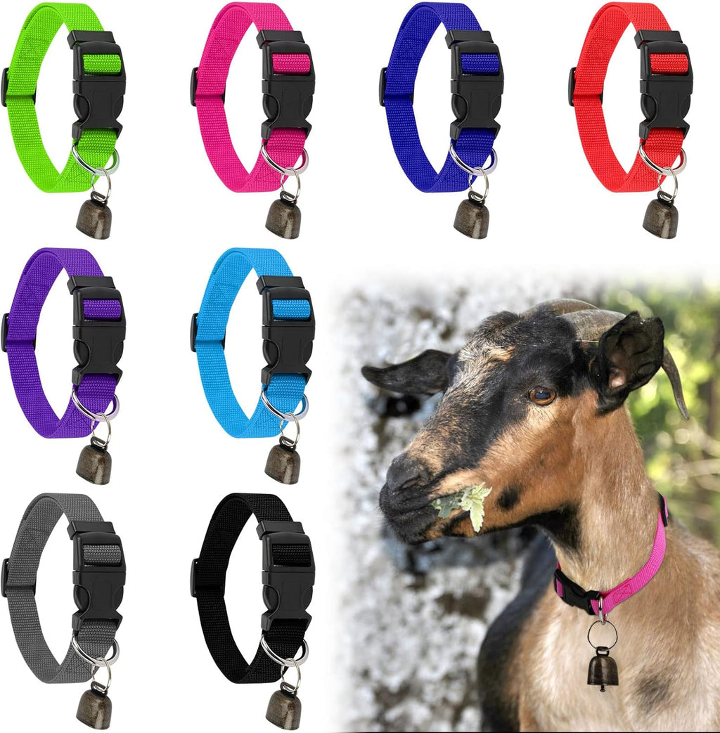 Gindoor goat collar front view displaying nylon strap and copper bell