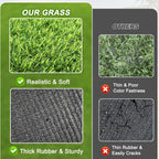 Rear view of dog grass pad showing drainage hole construction