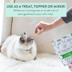 The New Zealand Natural Pet Food Co. cat treats green label packaging
