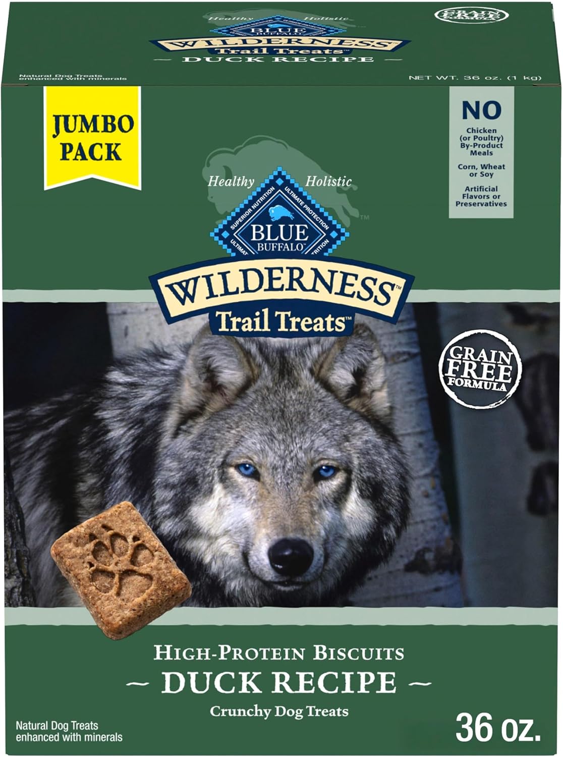 Blue Buffalo Wilderness Trail Treats Salmon Crunchy Dog Biscuits, Grain-Free & High-Protein, Bite-Sized Training Treats Made with Real Salmon & Natural Ingredients, 24-oz Bag - Image 14