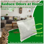 PurifyLogix pet safe non toxic odor eliminator inserts being placed into litter box lid slot