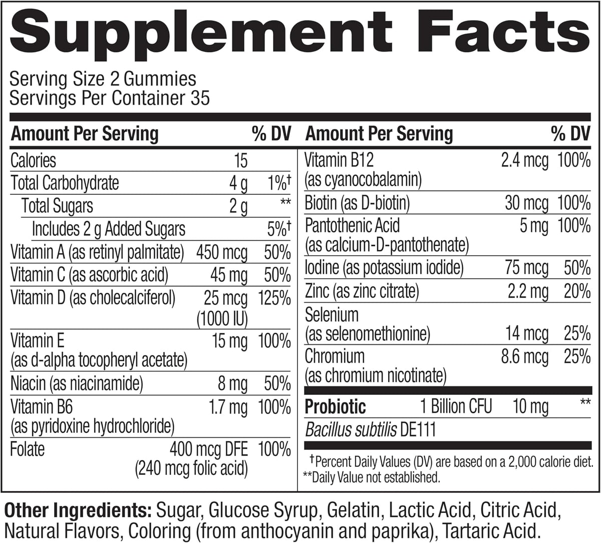 OLLY Multi + Probiotic Gummy Vitamin, Digestive & Immune Support*- 70 Count - Image 11