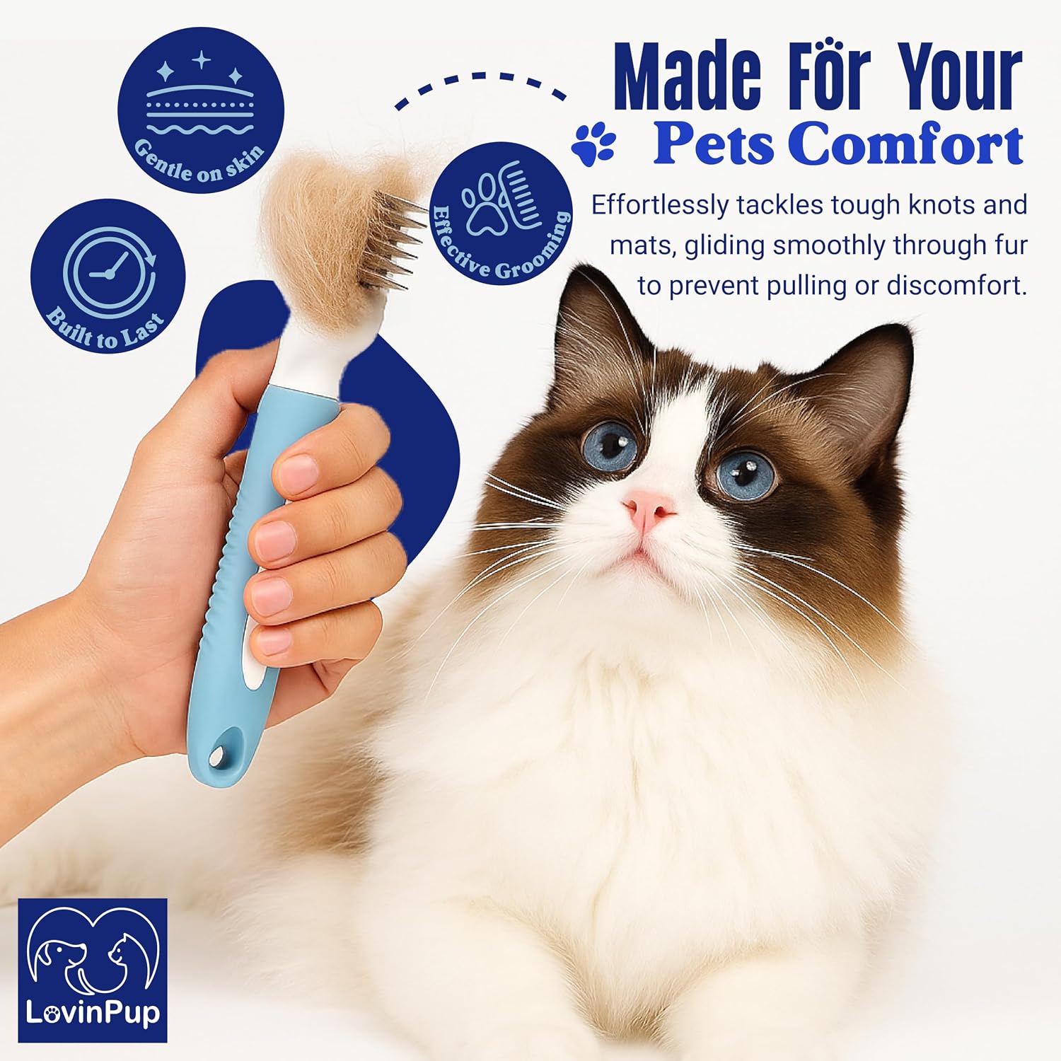 Professional dog grooming tool for sensitive skin