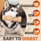 Digestible and high protein natural pet chews close up view