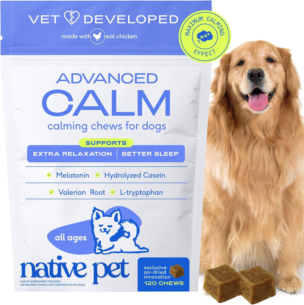 Native Pet Calming Chews for Dogs - Promotes Calming Effect, Supports Emotional Balance & Reduces Hyperactivity - Hemp Seed, Melatonin for Dogs, L-Theanine & Casein - Air-Dried 30 Chews - Image 12