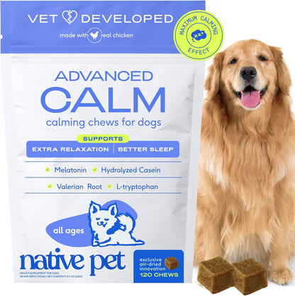 Native Pet Calming Chews for Dogs - Promotes Calming Effect, Supports Emotional Balance & Reduces Hyperactivity - Hemp Seed, Melatonin for Dogs, L-Theanine & Casein - Air-Dried 30 Chews - Image 12