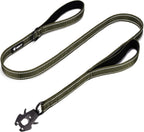 GEIT 4/5/6FT Heavy Duty Dog Leash with 2 Comfortable Padded Handles, Reflective Rope Leashes with Quick Release/Locking Tactical Frog Clip for Small Medium and Large Dogs, Black - Image 11