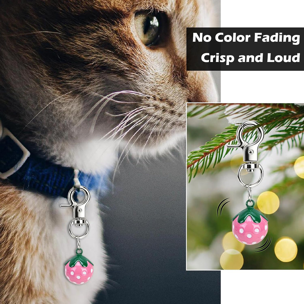 Expawlorer strawberry jingle bell with lobster claw clasp