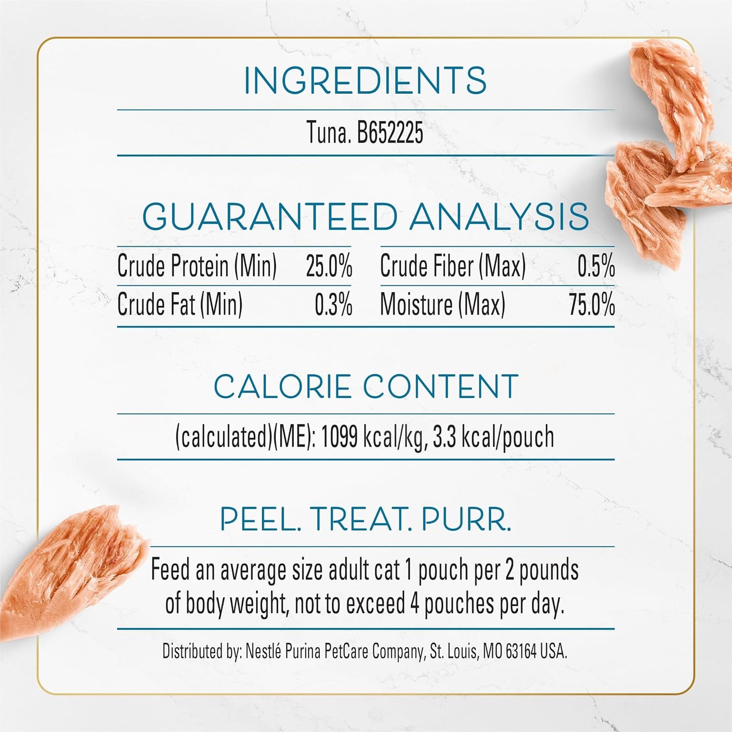 Single ingredient tuna flakes for cats detail