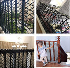 Example of staircase safety installation with protective netting