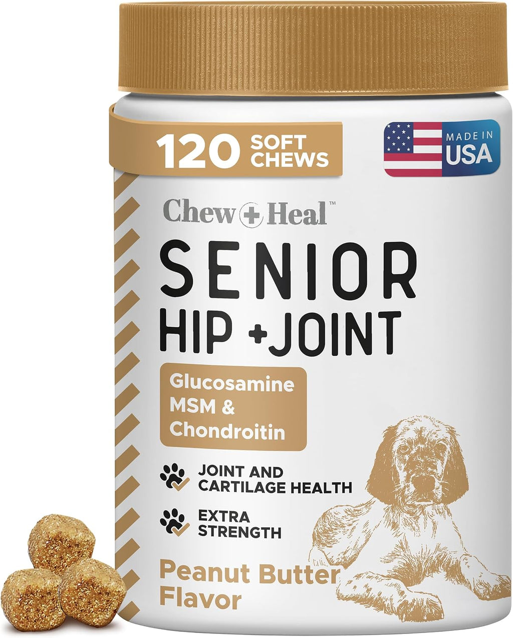 Glucosamine for Senior Dogs Hip and Joint Supplement, 60 Mobility Chews | Made with Glucosamine, MSM, Chondroitin, Green Lipped Mussels and More - Image 13