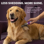 Poodlie non slip rubber handle grooming comb for heavy pet mats.