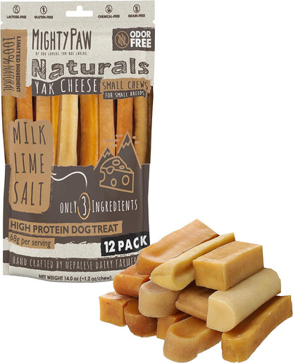 Mighty Paw Yak Cheese Dog Chews - All-Natural Long Lasting Hard Chew for Aggressive Chewers - High Protein, Odor-Free Dog Treat - 3 Ingredient Natural Yak Chews for Large Dogs - (4 Pack) - Image 11