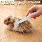 Two piece stainless steel flea comb set for rabbits