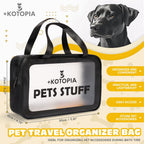 Side profile of Kotopia black and yellow pet accessory bag