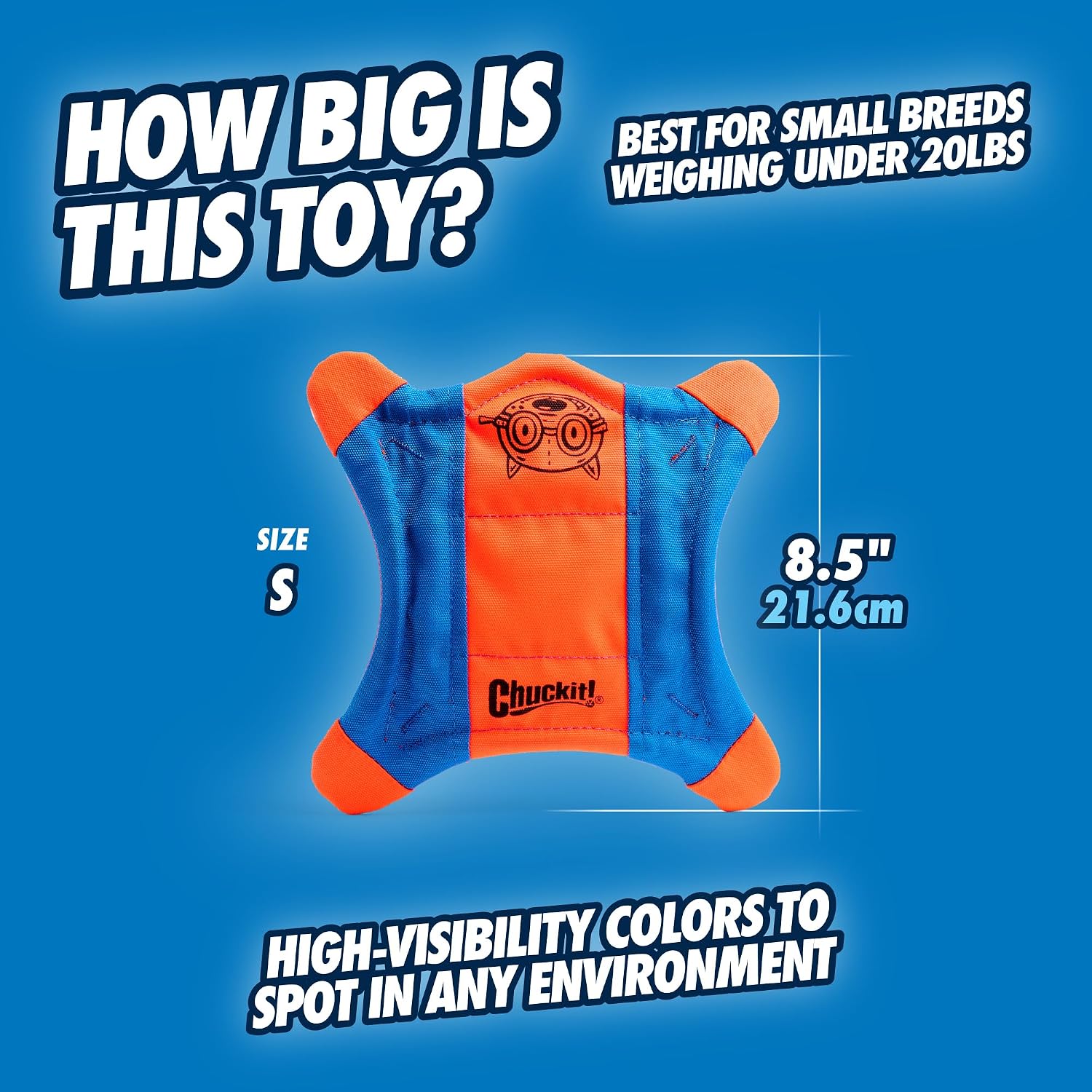 Side view of aerodynamic dog frisbee toy