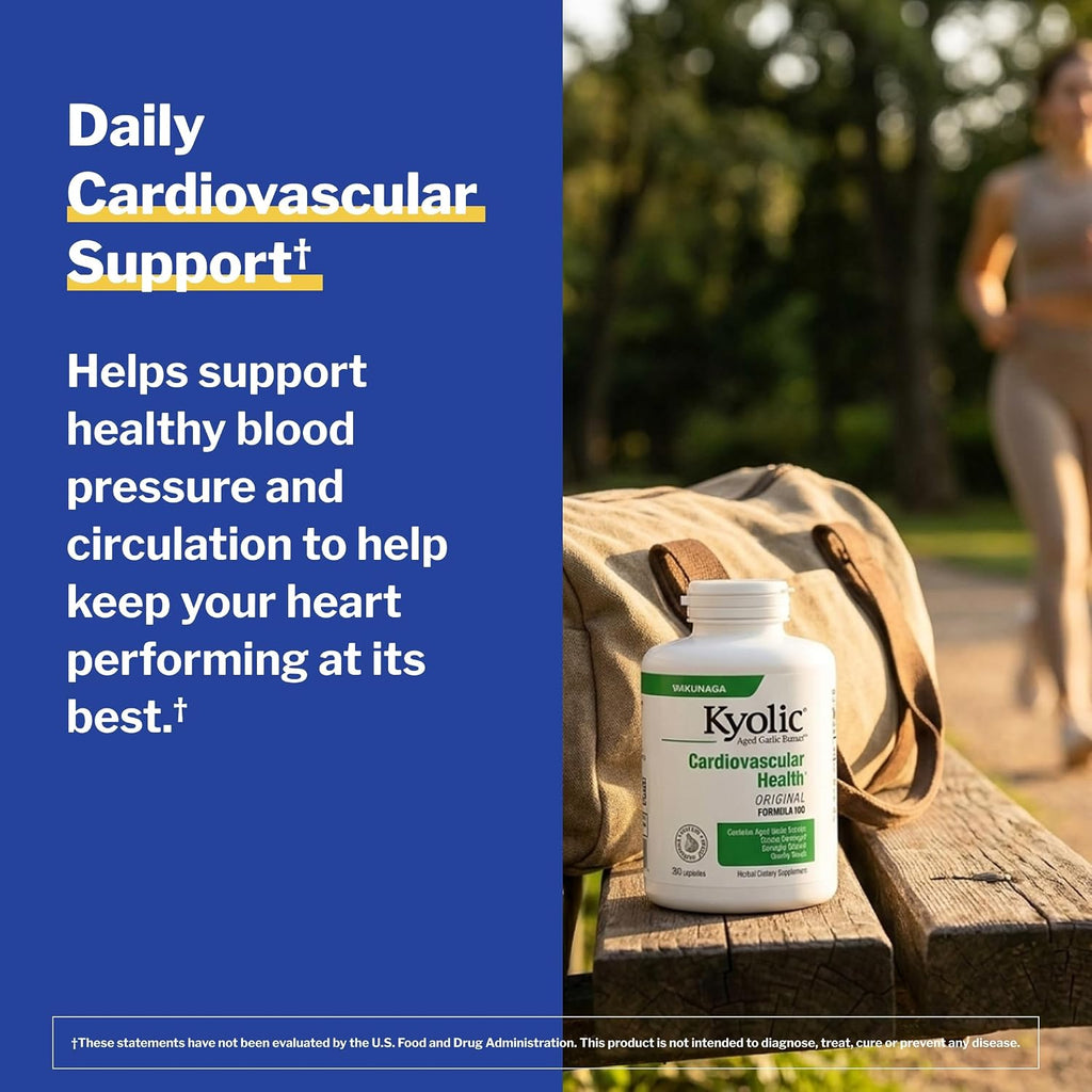 Kyolic Aged Garlic Extract Cardiovascular Health* Formula 100, 300 Capsules - Image 4