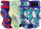 Leekalos Reusable Washable Dog Diapers Female (3 Pack) - Highly Absorbent Doggie Diapers - Size Adjustable Puppy Diapers for Dog Period Panties (Medium, Flora) - Image 9