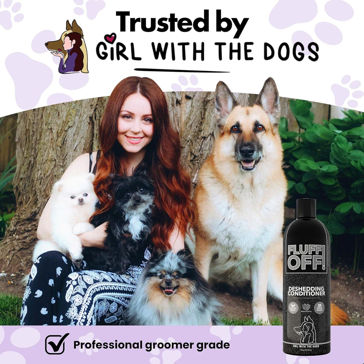 Authentic USA imported natural deshedding pet conditioner for dogs and cats