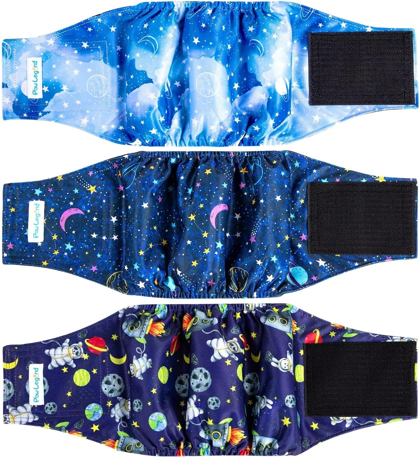 Paw Legend Washable Dog Belly Band Wrap Diapers for Male Dog | High Absorbing Puppy & Doggy Diapers Male (3 Pack,Army,Grey,Navy,Small) - Image 10