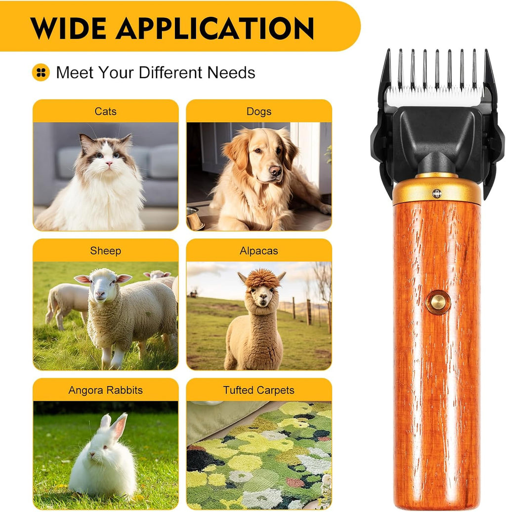 JUOPTGJ professional heavy duty 55W dog grooming trimmer with power adapter accessories