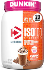Authentic USA sourced Dymatize ISO100 strawberry protein powder complete package