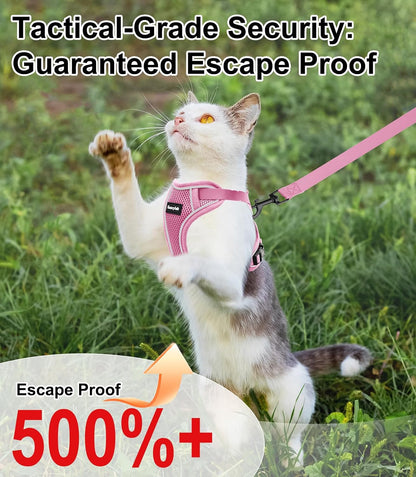 Kaazylab breathable mesh cat vest with matching leash