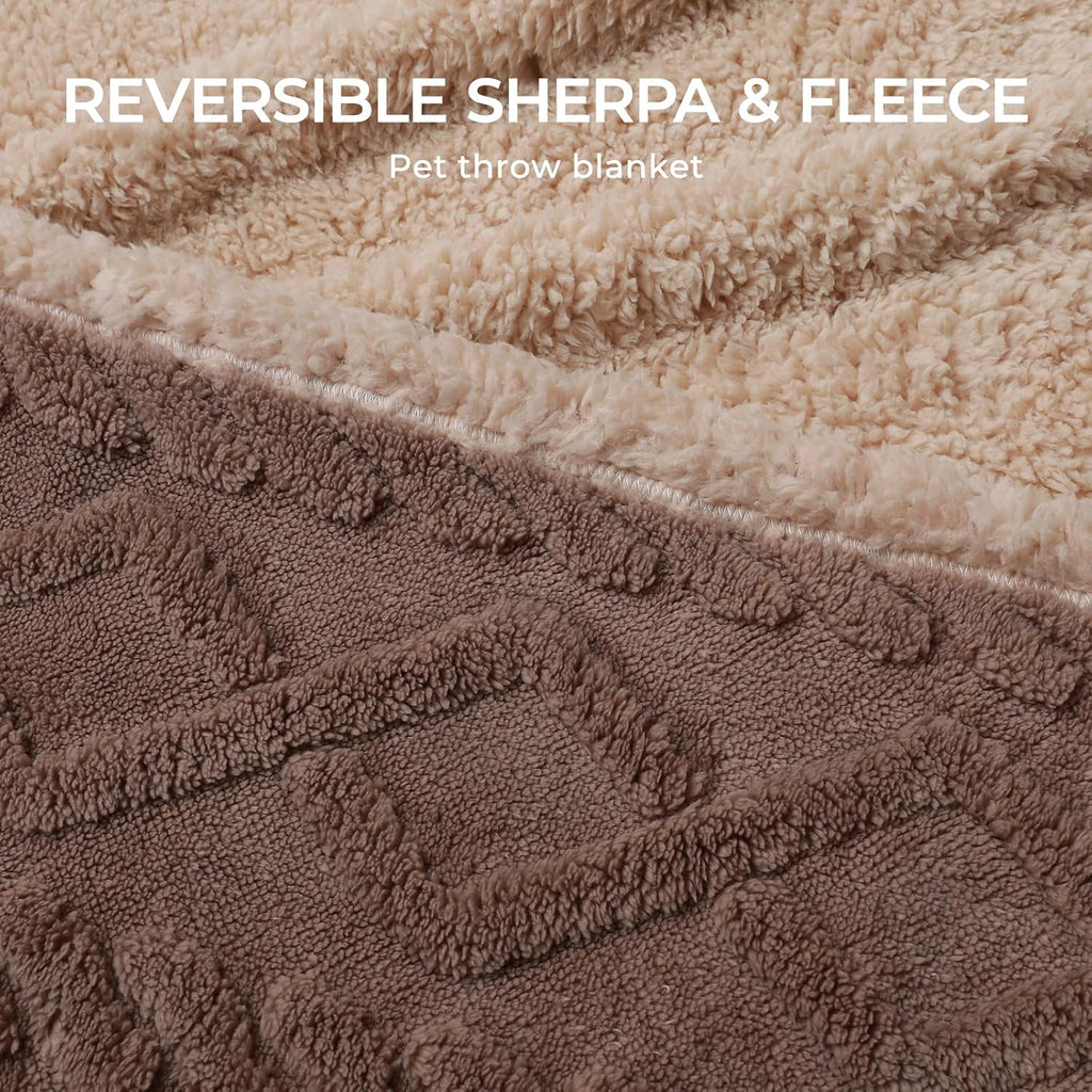 Luciphia Waterproof Pet Blanket, Liquid Pee Proof Dog Blankets for Sofa Bed Couch, Reversible Sherpa Fleece Furniture Protector Cover for Small Medium Large Dogs Cats,Khaki Small40" x 28" - Image 9
