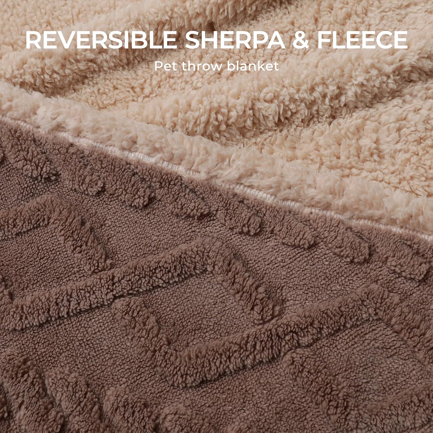 Luciphia Waterproof Pet Blanket, Liquid Pee Proof Dog Blankets for Sofa Bed Couch, Reversible Sherpa Fleece Furniture Protector Cover for Small Medium Large Dogs Cats,Khaki Small40" x 28" - Image 9