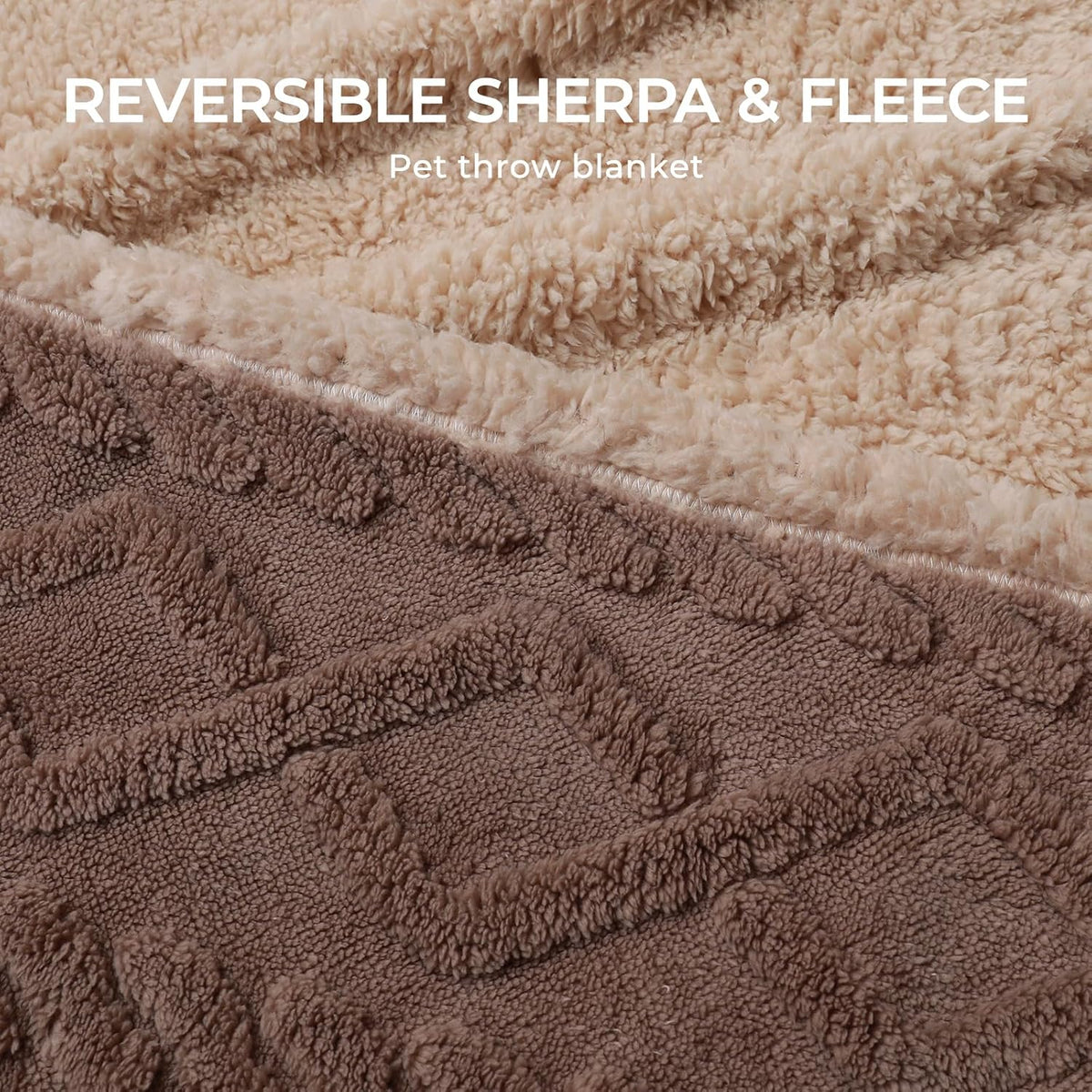 Luciphia Waterproof Pet Blanket, Liquid Pee Proof Dog Blankets for Sofa Bed Couch, Reversible Sherpa Fleece Furniture Protector Cover for Small Medium Large Dogs Cats,Khaki Small40" x 28" - Image 9