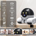 Oromvo dual lens security camera with wheels