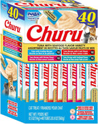 INABA Churu Cat Treats, Lickable, Squeezable Creamy Pure Cat Treat with Green Tea Extract & Taurine, 0.5oz. Each Tube, 20 Tubes, Scallop & Crab Variety - Image 10