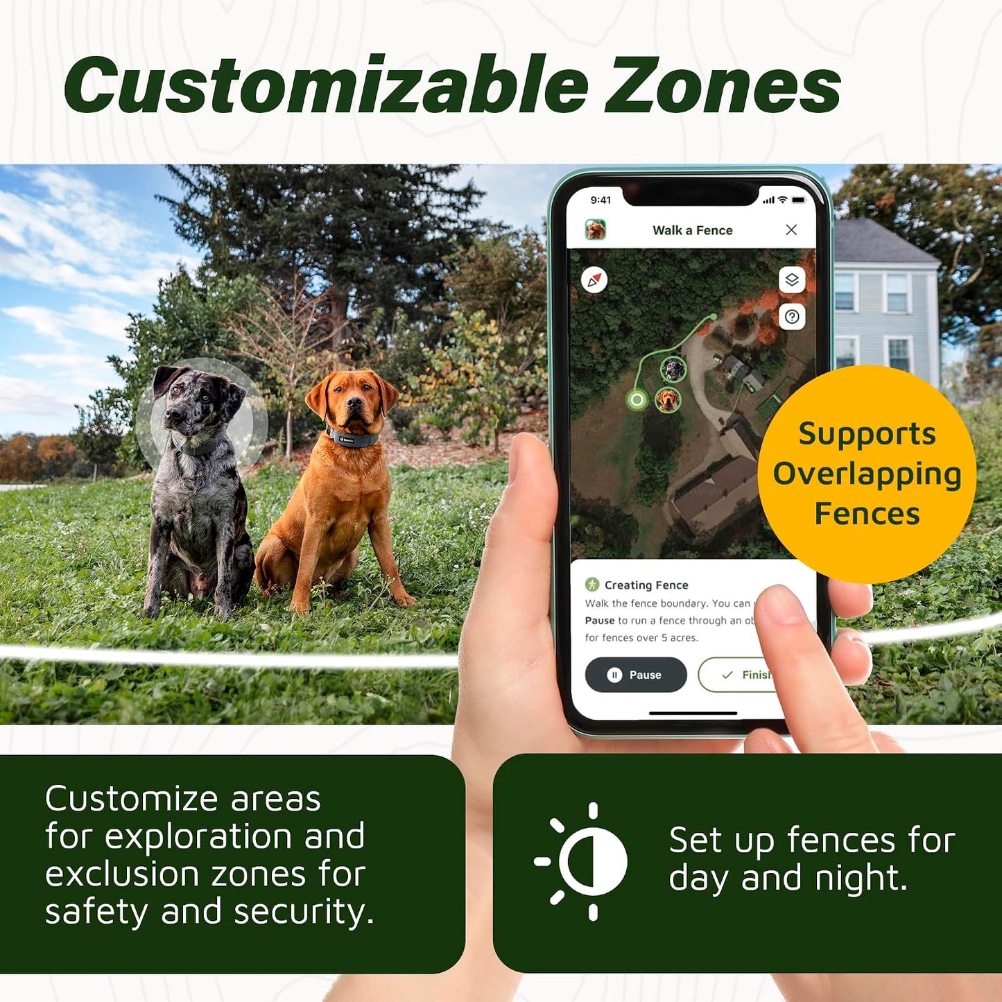 SpotOn waterproof GPS dog tracker showing durable grey nylon construction