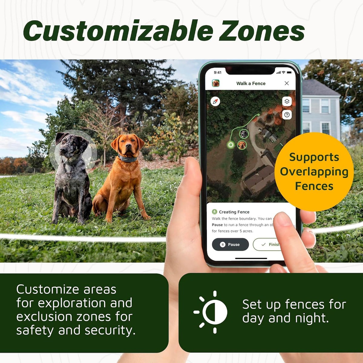 SpotOn waterproof GPS dog tracker showing durable grey nylon construction