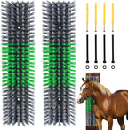 Rouisxue Livestock Scratch Brush front view of gray durable cattle grooming tool.