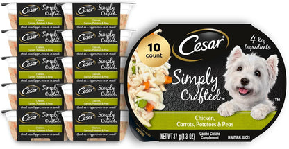 Cesar Simply Crafted Adult Wet Dog Food Toppers for Dry Food, Chicken, 1.3 oz Tubs, 24 Count - Image 10