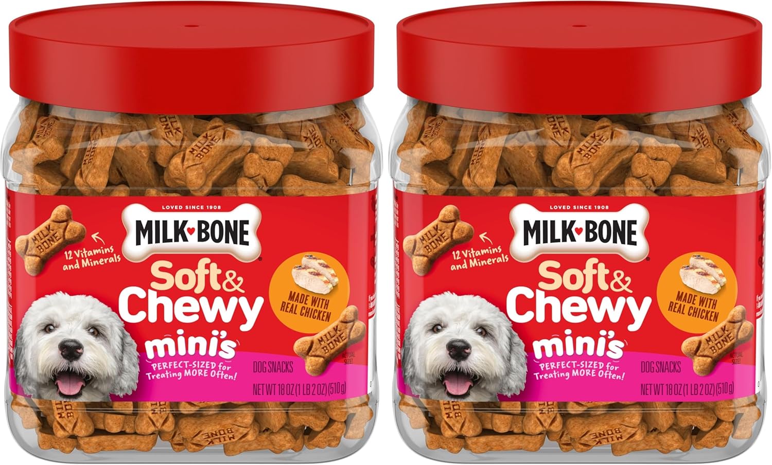 Milk-Bone Soft & Chewy Dog Treats, Made with Real Beef & Filet Mignon, 25 Ounce Canister - Image 9