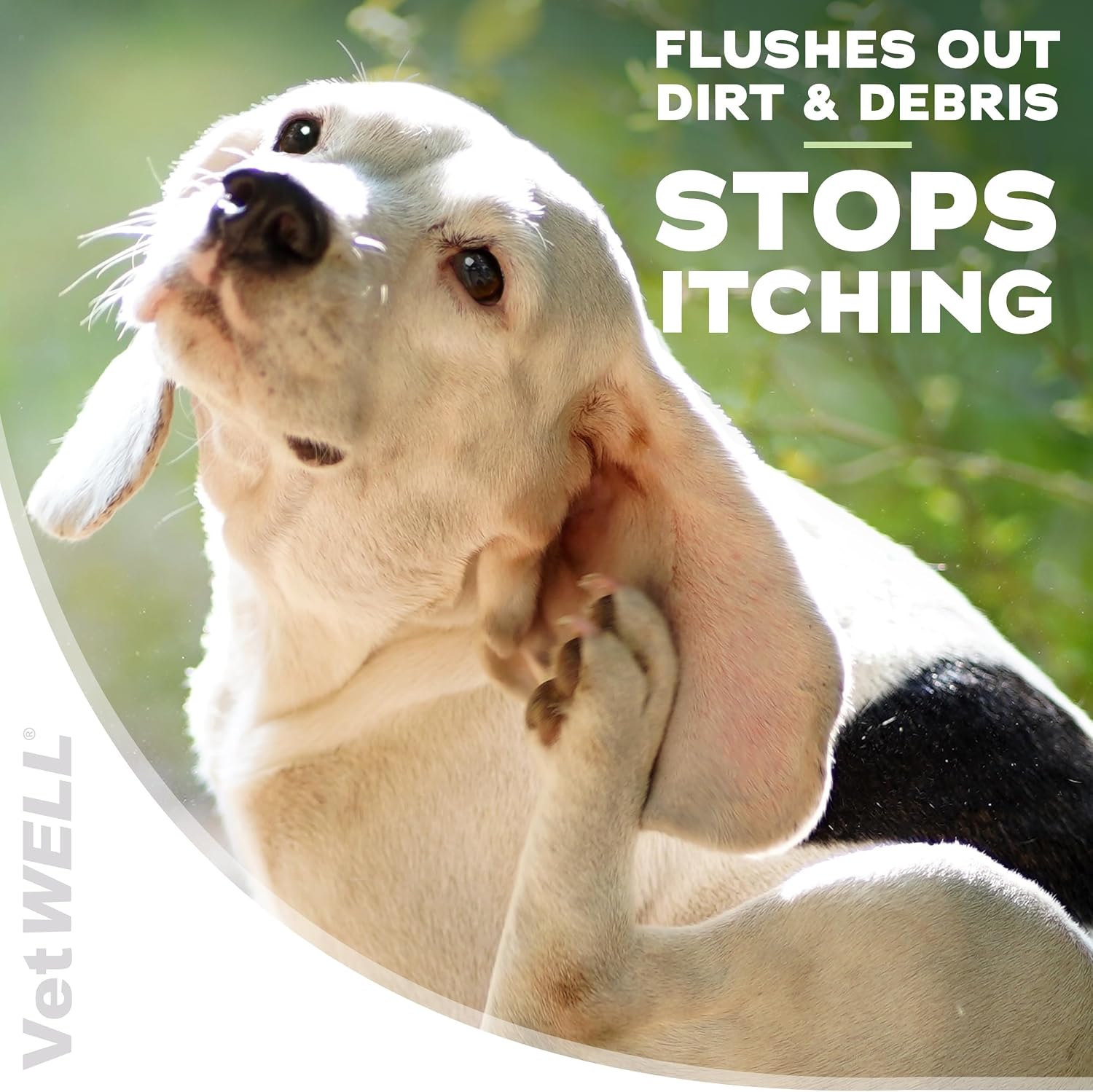 8 ounce bottle of VetWELL ear cleanser for pets