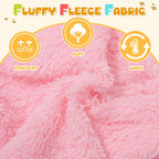 Soft plush fleece fabric texture detail on pink small dog sweater