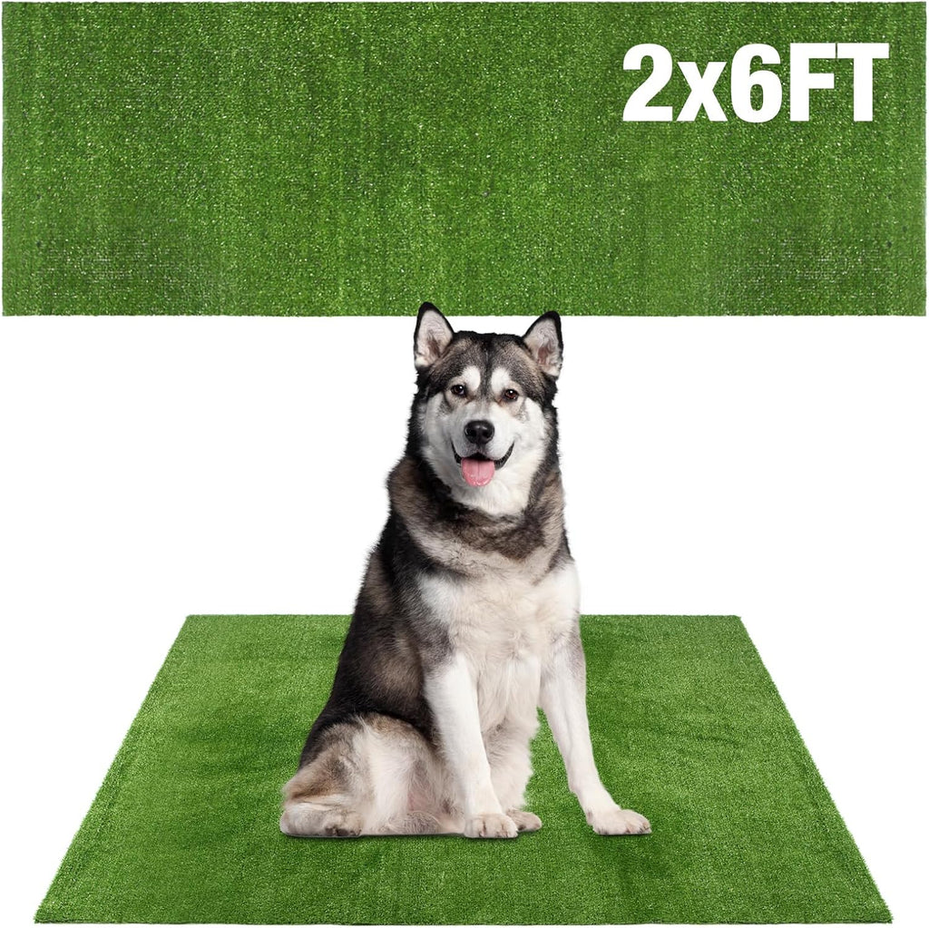 Globreen large dog grass pad front view for indoor potty training