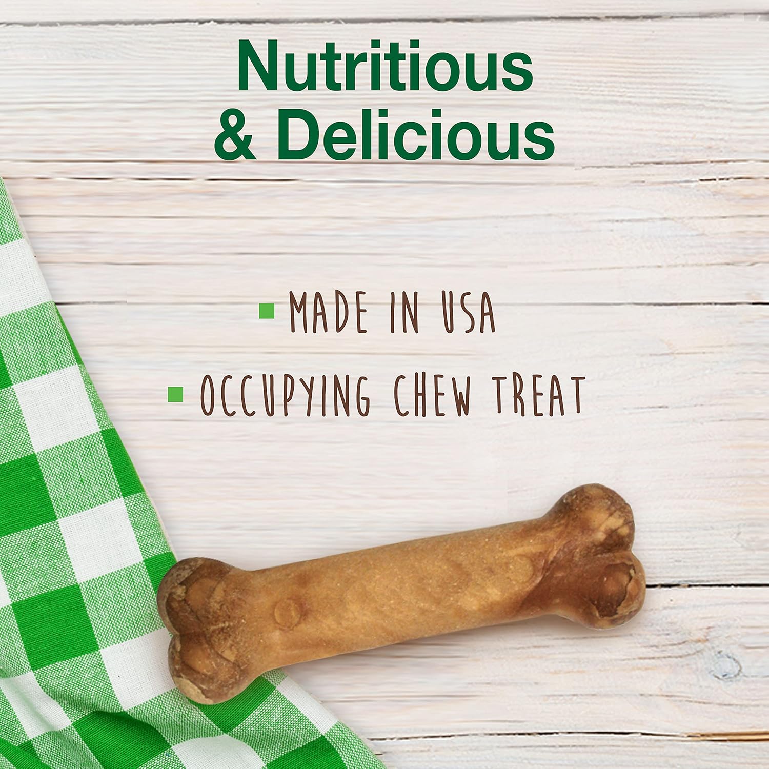Premium USA imported Nylabone edible dog bones for medium wolf size breeds