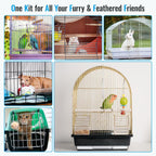 SIMPOR heavy duty pet enclosure cleaning tools highlighting durable nylon and steel construction.