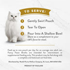 Back of packaging showing ingredients and feeding instructions
