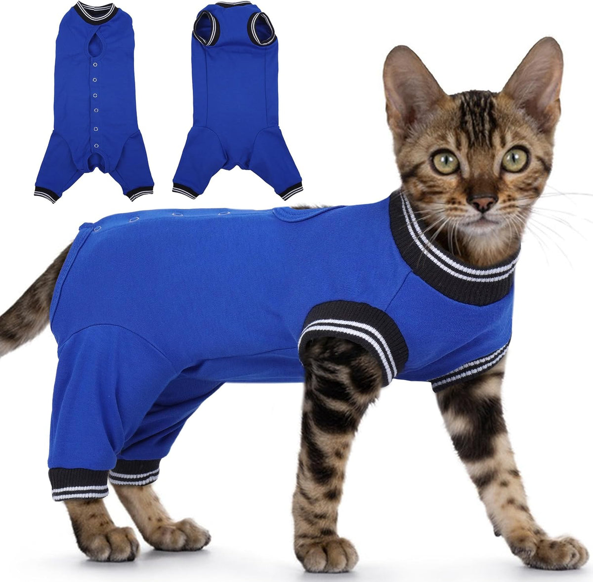 Breathable feline post-operation clothing for hind leg rehabilitation